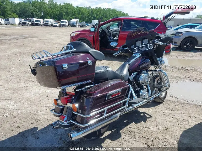 2007 Harley-Davidson Flht Classic VIN: 5HD1FF4117Y702033 Lot: 12632885