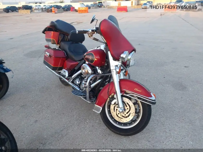 2007 Harley-Davidson Flht Classic VIN: 1HD1FF4397Y650885 Lot: 45226263
