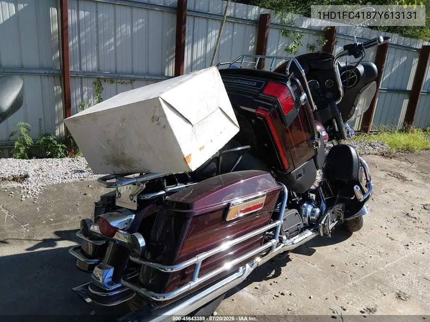 2007 Harley-Davidson Flhtcui VIN: 1HD1FC4187Y613131 Lot: 45643389