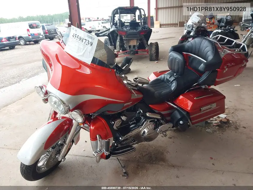 2008 Harley-Davidson Flhtcuse3 VIN: 1HD1PR81X8Y950928 Lot: 45598739