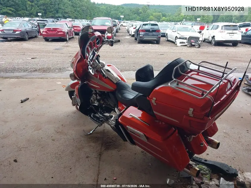 2008 Harley-Davidson Flhtcuse3 VIN: 1HD1PR81X8Y950928 Lot: 45598739