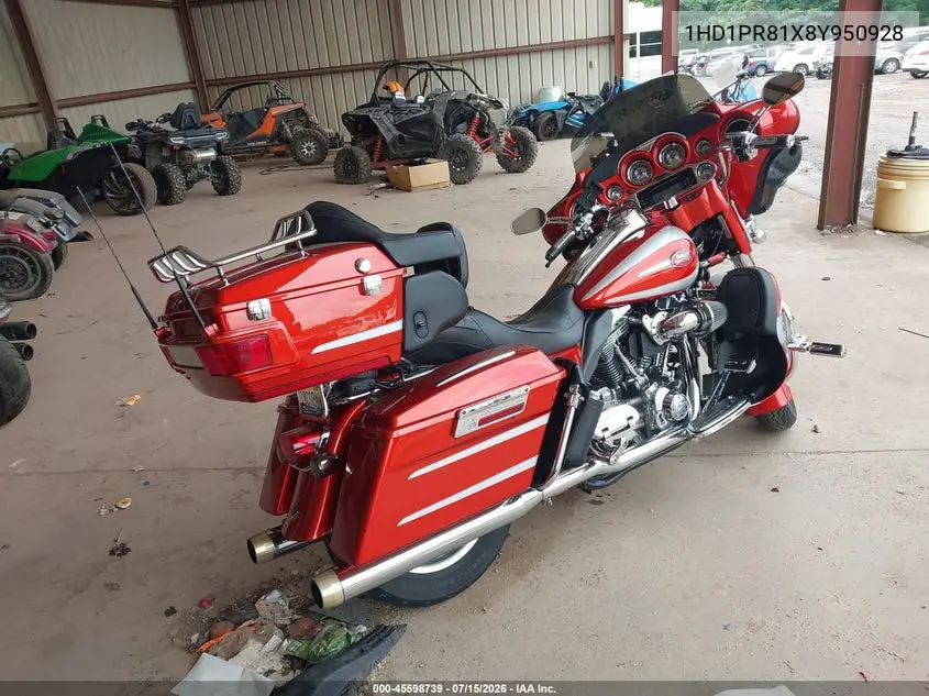 2008 Harley-Davidson Flhtcuse3 VIN: 1HD1PR81X8Y950928 Lot: 45598739