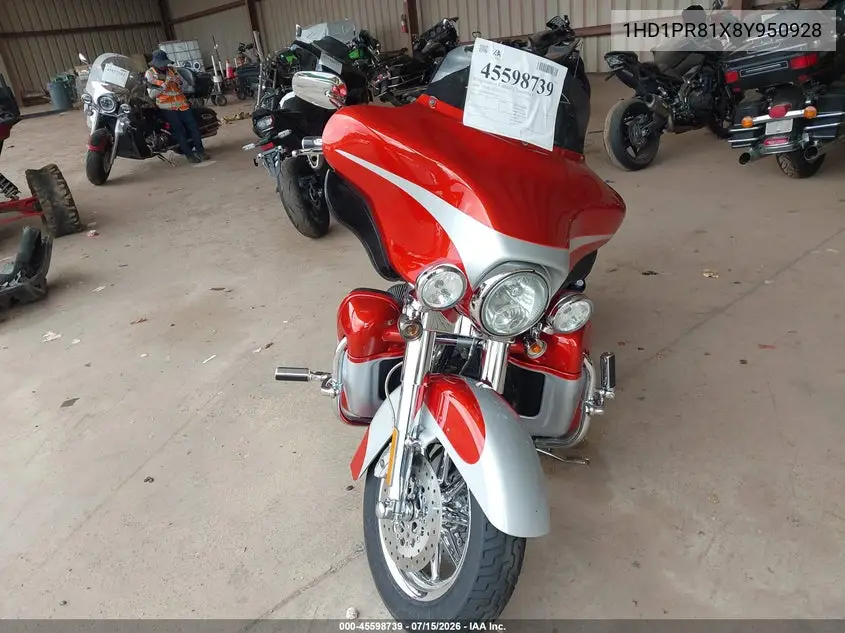 2008 Harley-Davidson Flhtcuse3 VIN: 1HD1PR81X8Y950928 Lot: 45598739