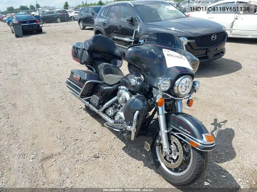 2008 Harley-Davidson Flhtcui VIN: 1HD1FC4118Y651138 Lot: 45639093