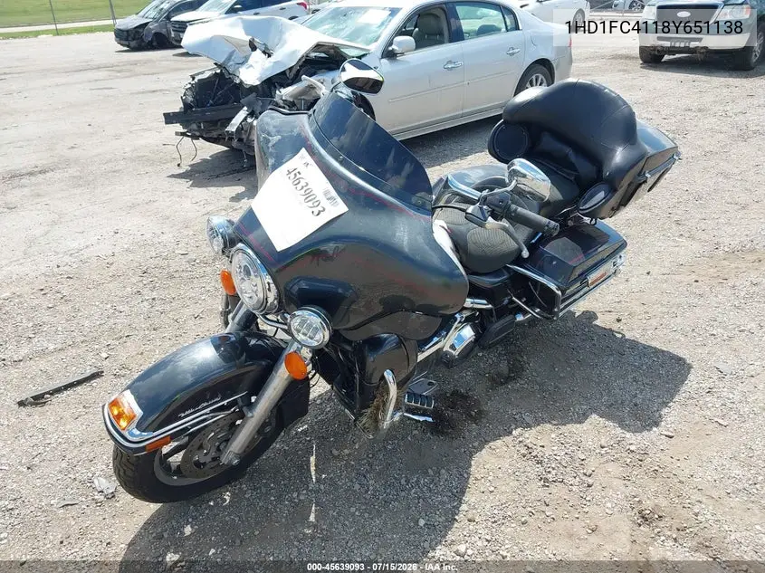 2008 Harley-Davidson Flhtcui VIN: 1HD1FC4118Y651138 Lot: 45639093