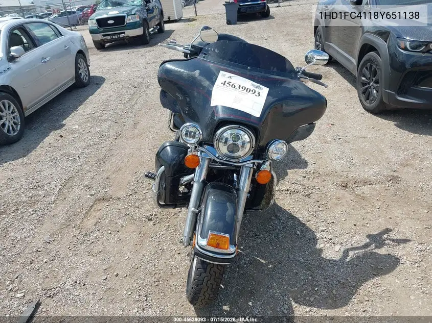 2008 Harley-Davidson Flhtcui VIN: 1HD1FC4118Y651138 Lot: 45639093