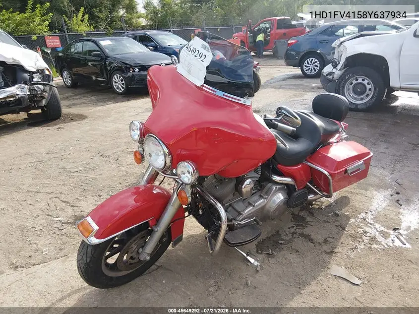 2008 Harley-Davidson Flht VIN: 1HD1FV4158Y637934 Lot: 45649292