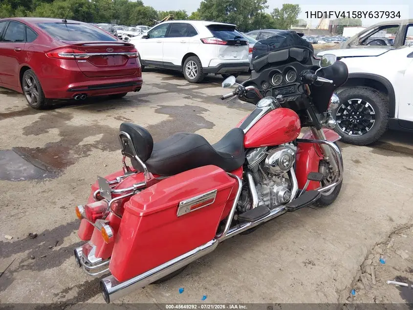 2008 Harley-Davidson Flht VIN: 1HD1FV4158Y637934 Lot: 45649292
