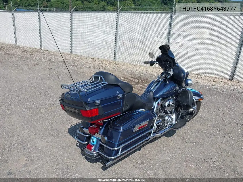 2008 Harley-Davidson Flhtcui VIN: 1HD1FC4168Y643777 Lot: 45667940