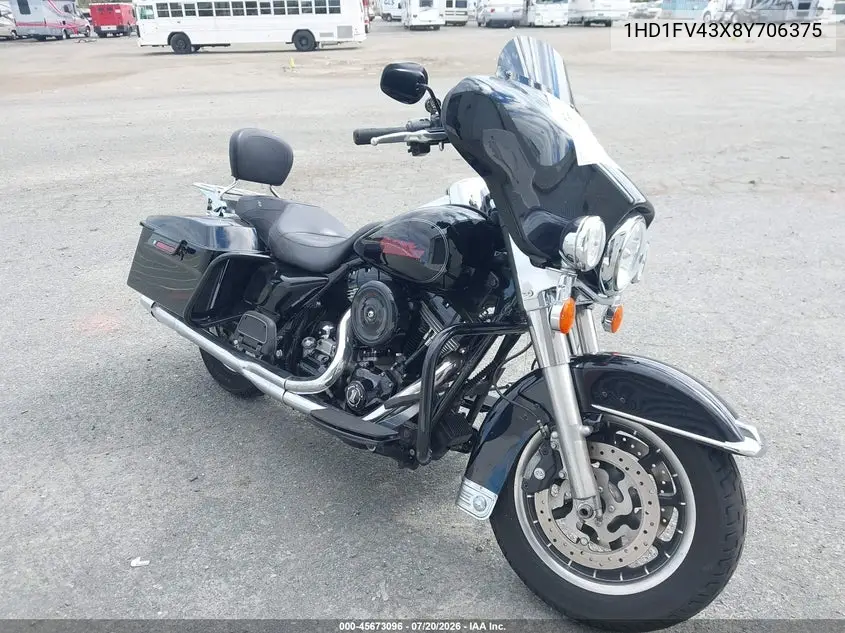 2008 Harley-Davidson Flht VIN: 1HD1FV43X8Y706375 Lot: 45673096