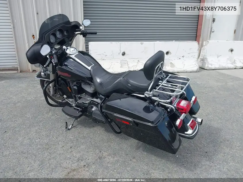 2008 Harley-Davidson Flht VIN: 1HD1FV43X8Y706375 Lot: 45673096