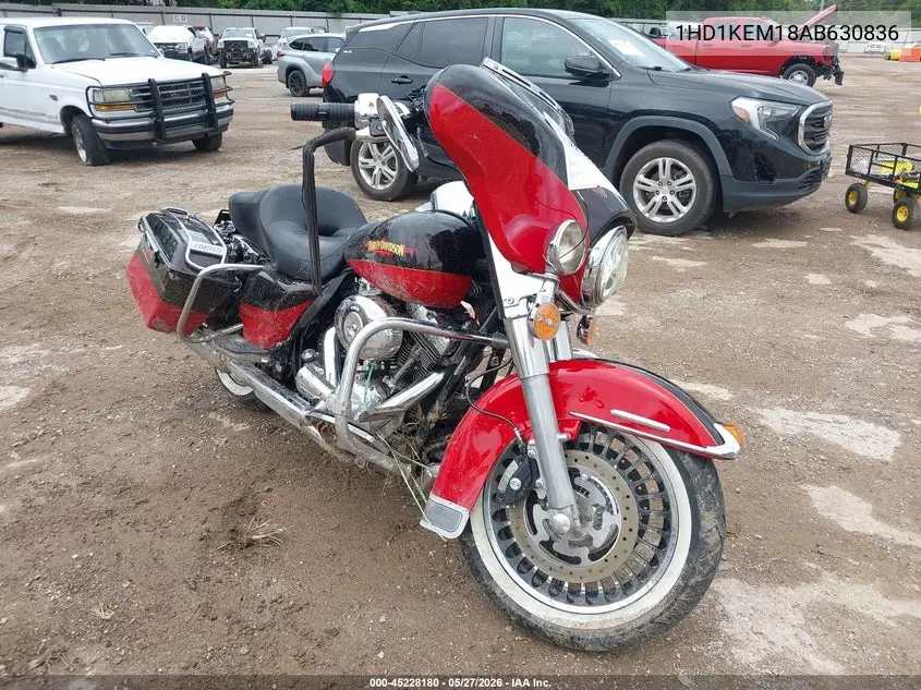 2010 Harley-Davidson Flhtk VIN: 1HD1KEM18AB630836 Lot: 45228180