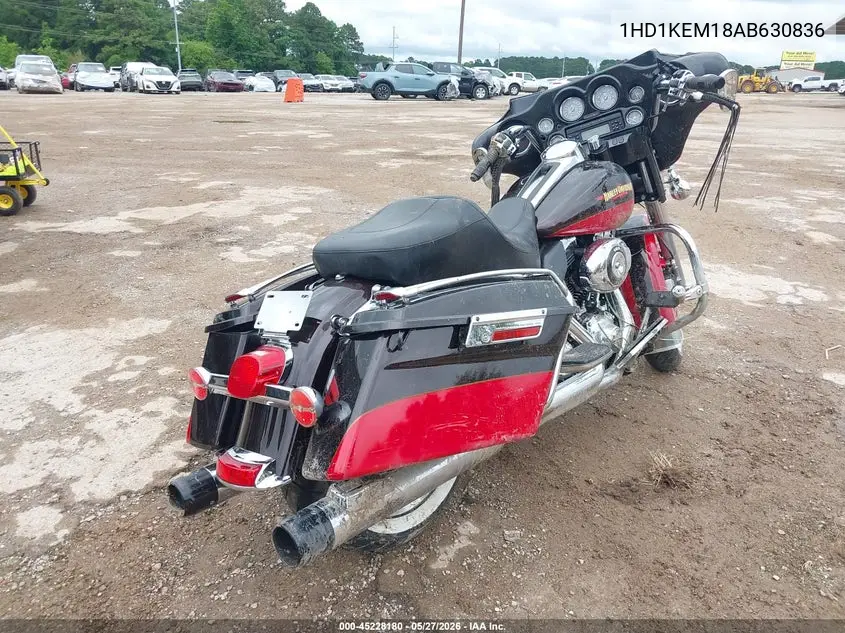 2010 Harley-Davidson Flhtk VIN: 1HD1KEM18AB630836 Lot: 45228180