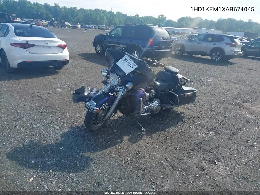 2010 Harley-Davidson Flhtk VIN: 1HD1KEM1XAB674045 Lot: 45348226