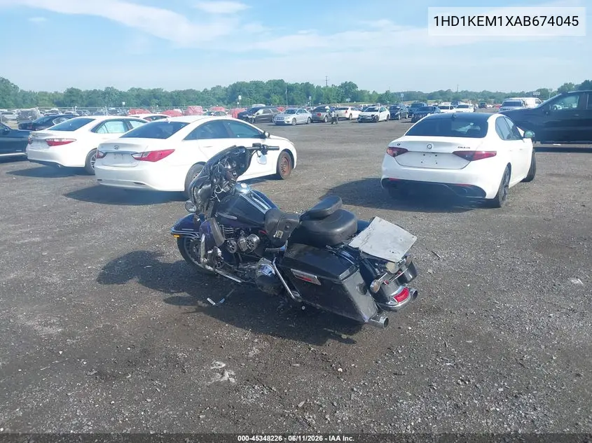 2010 Harley-Davidson Flhtk VIN: 1HD1KEM1XAB674045 Lot: 45348226