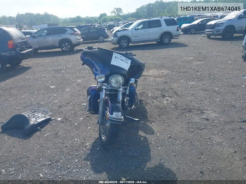 2010 Harley-Davidson Flhtk VIN: 1HD1KEM1XAB674045 Lot: 45348226