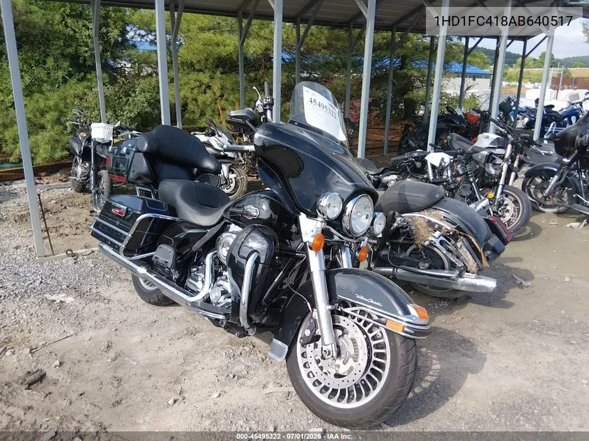 2010 Harley-Davidson Flhtcu VIN: 1HD1FC418AB640517 Lot: 45495322