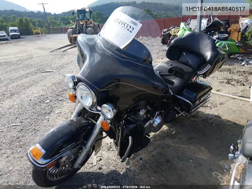 2010 Harley-Davidson Flhtcu VIN: 1HD1FC418AB640517 Lot: 45495322