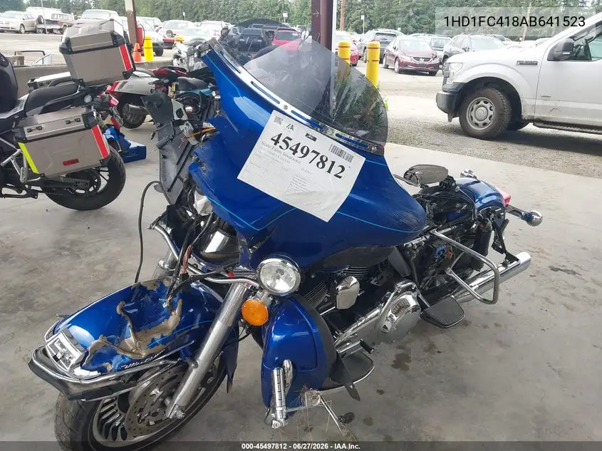 2010 Harley-Davidson Flhtcu VIN: 1HD1FC418AB641523 Lot: 45497812