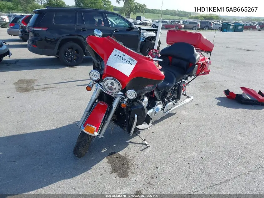 2010 Harley-Davidson Flhtk VIN: 1HD1KEM15AB665267 Lot: 45535170