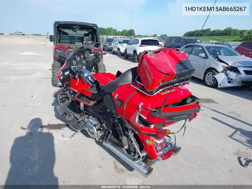 2010 Harley-Davidson Flhtk VIN: 1HD1KEM15AB665267 Lot: 45535170