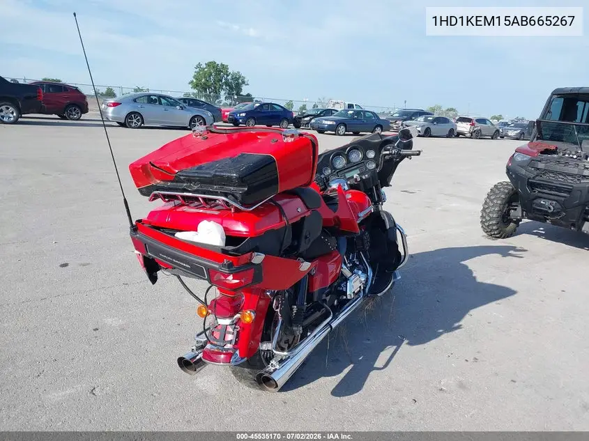 2010 Harley-Davidson Flhtk VIN: 1HD1KEM15AB665267 Lot: 45535170
