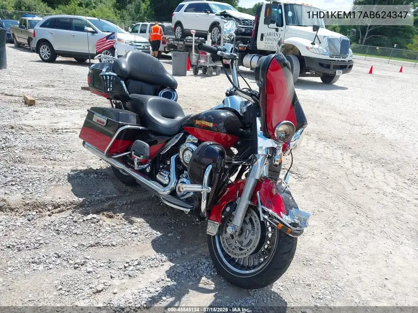 2010 Harley-Davidson Flhtk VIN: 1HD1KEM17AB624347 Lot: 45545134