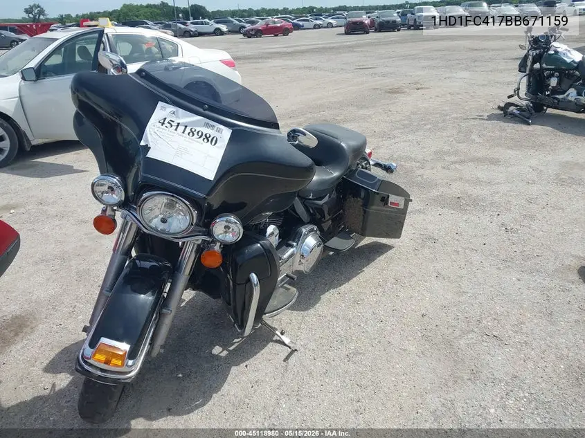 2011 Harley-Davidson Flhtcu VIN: 1HD1FC417BB671159 Lot: 45118980