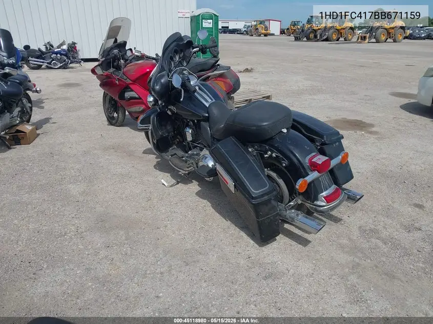 2011 Harley-Davidson Flhtcu VIN: 1HD1FC417BB671159 Lot: 45118980