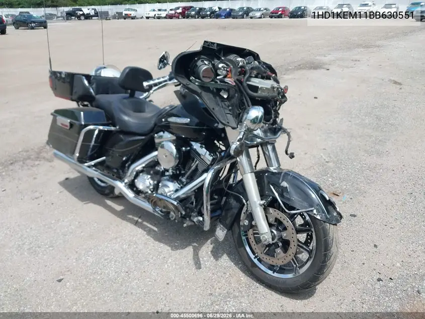2011 Harley-Davidson Flhtk VIN: 1HD1KEM11BB630551 Lot: 45500696
