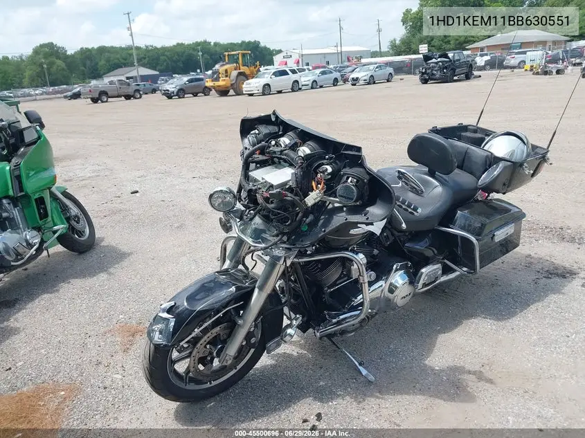 2011 Harley-Davidson Flhtk VIN: 1HD1KEM11BB630551 Lot: 45500696