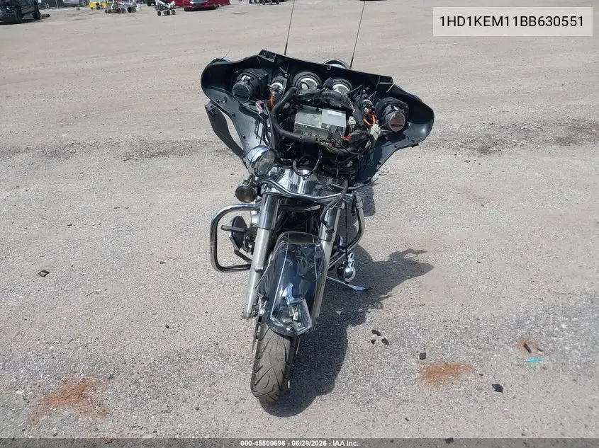 2011 Harley-Davidson Flhtk VIN: 1HD1KEM11BB630551 Lot: 45500696