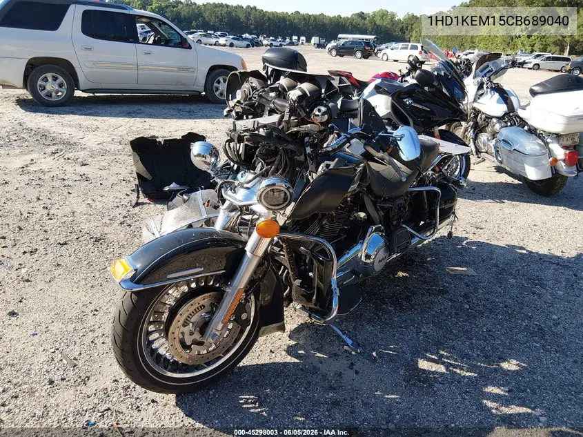 2012 Harley-Davidson Flhtk Electra Glide Ultra Ltd VIN: 1HD1KEM15CB689040 Lot: 45298003