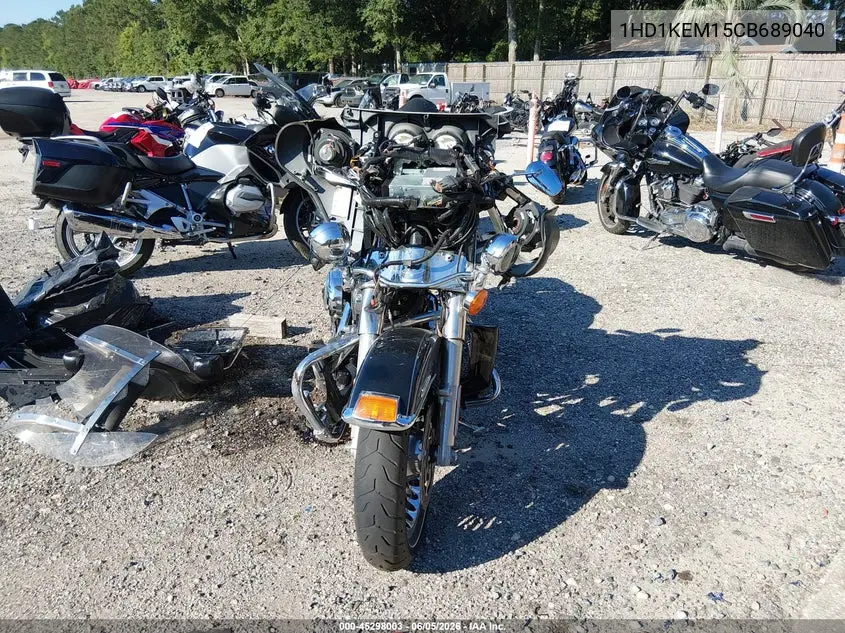 2012 Harley-Davidson Flhtk Electra Glide Ultra Ltd VIN: 1HD1KEM15CB689040 Lot: 45298003