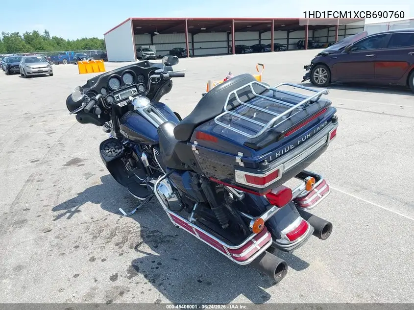 2012 Harley-Davidson Flhtcu Ultra Classic Electra Gld VIN: 1HD1FCM1XCB690760 Lot: 45406001