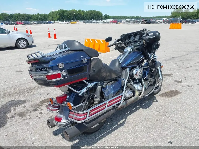 2012 Harley-Davidson Flhtcu Ultra Classic Electra Gld VIN: 1HD1FCM1XCB690760 Lot: 45406001