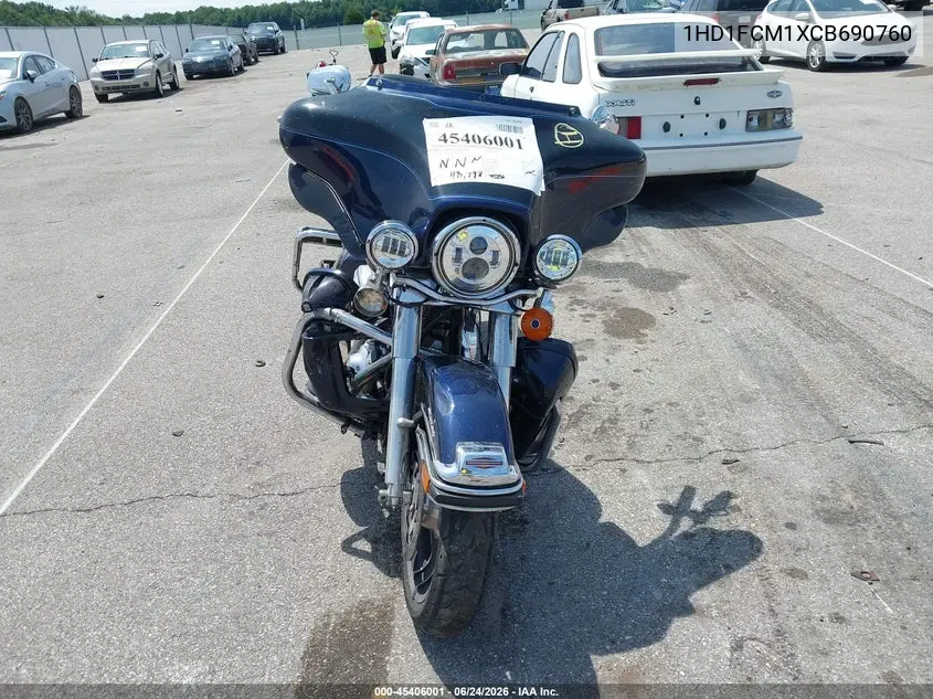 2012 Harley-Davidson Flhtcu Ultra Classic Electra Gld VIN: 1HD1FCM1XCB690760 Lot: 45406001