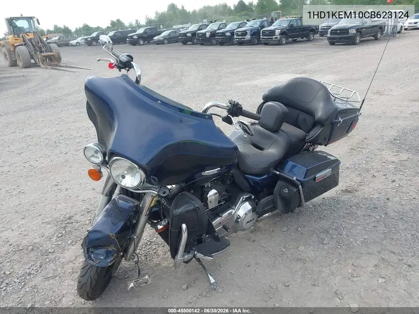2012 Harley-Davidson Flhtk Electra Glide Ultra Ltd VIN: 1HD1KEM10CB623124 Lot: 45500142