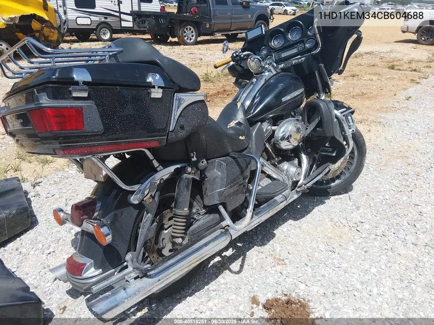2012 Harley-Davidson Flhtk Electra Glide Ultra Ltd VIN: 1HD1KEM34CB604688 Lot: 45518251