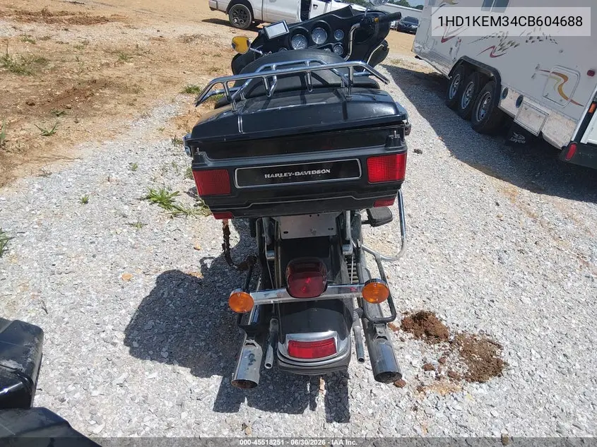 2012 Harley-Davidson Flhtk Electra Glide Ultra Ltd VIN: 1HD1KEM34CB604688 Lot: 45518251