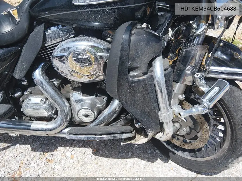 2012 Harley-Davidson Flhtk Electra Glide Ultra Ltd VIN: 1HD1KEM34CB604688 Lot: 45518251