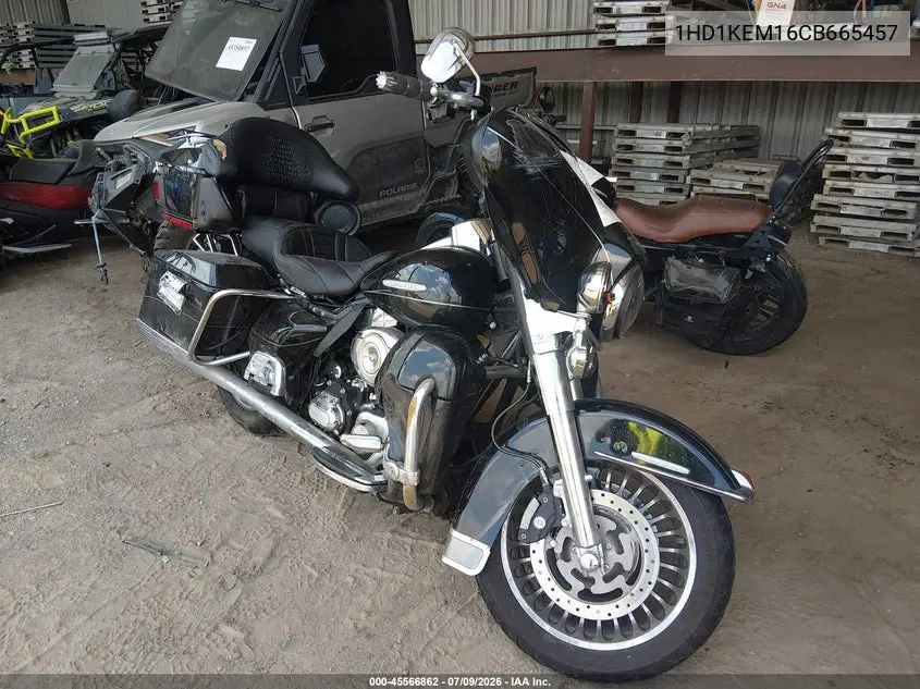 2012 Harley-Davidson Flhtk Electra Glide Ultra Ltd VIN: 1HD1KEM16CB665457 Lot: 45566862