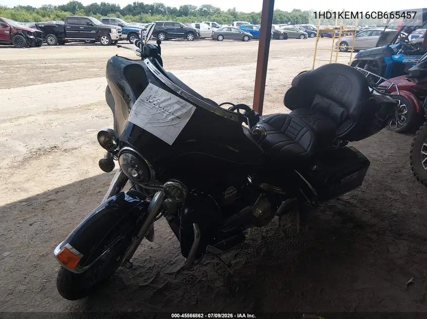 2012 Harley-Davidson Flhtk Electra Glide Ultra Ltd VIN: 1HD1KEM16CB665457 Lot: 45566862