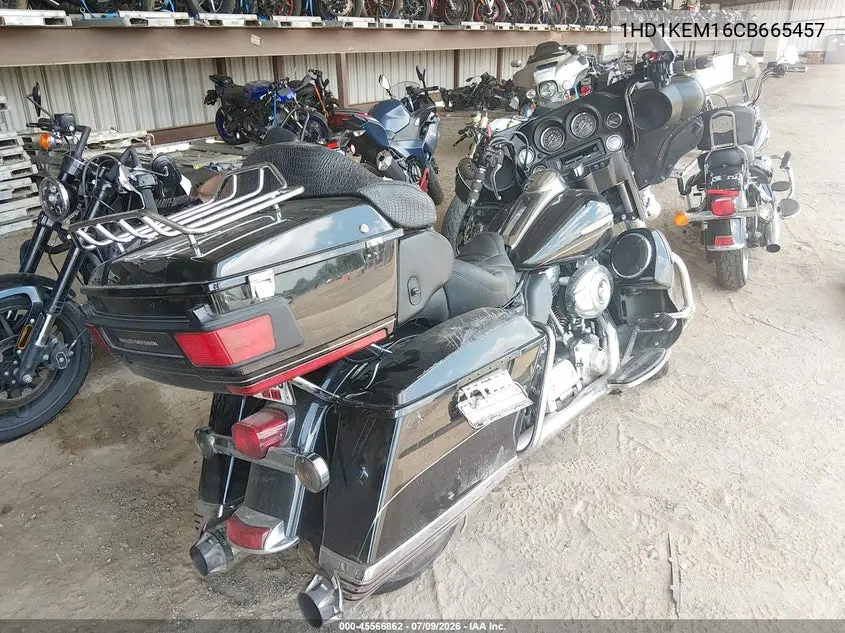 2012 Harley-Davidson Flhtk Electra Glide Ultra Ltd VIN: 1HD1KEM16CB665457 Lot: 45566862
