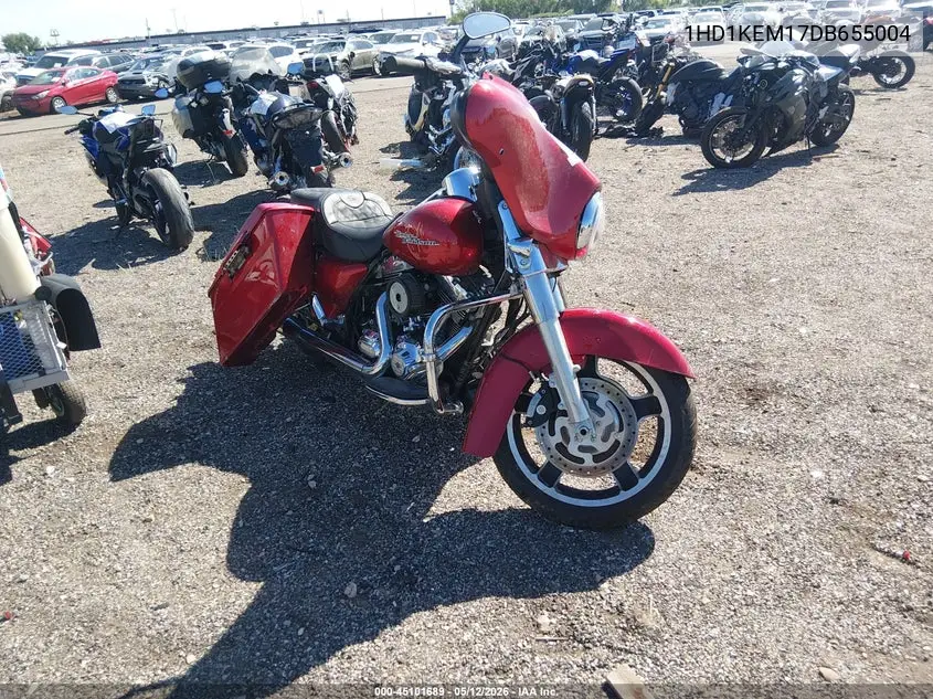 2013 Harley-Davidson Flhx Street Glide VIN: 1HD1KBM17DB655004 Lot: 45101689