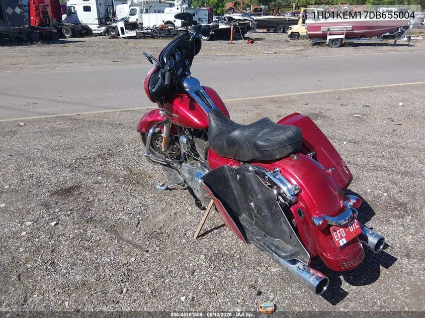 2013 Harley-Davidson Flhx Street Glide VIN: 1HD1KBM17DB655004 Lot: 45101689