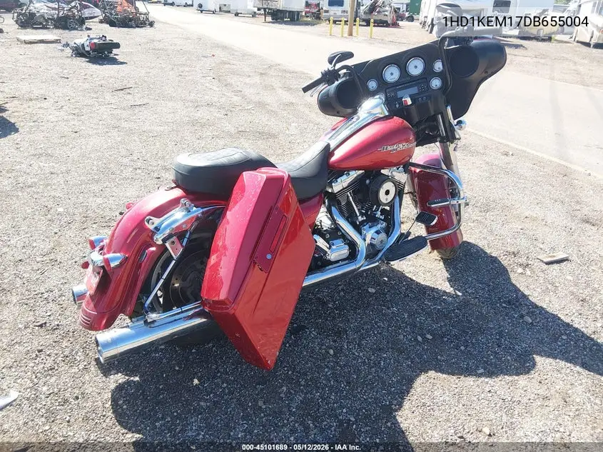 2013 Harley-Davidson Flhx Street Glide VIN: 1HD1KBM17DB655004 Lot: 45101689