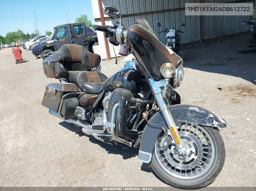2013 Harley-Davidson Flhtk Electra Glide Ult Ltd/Ann VIN: 1HD1KEM26DB612722 Lot: 45237997