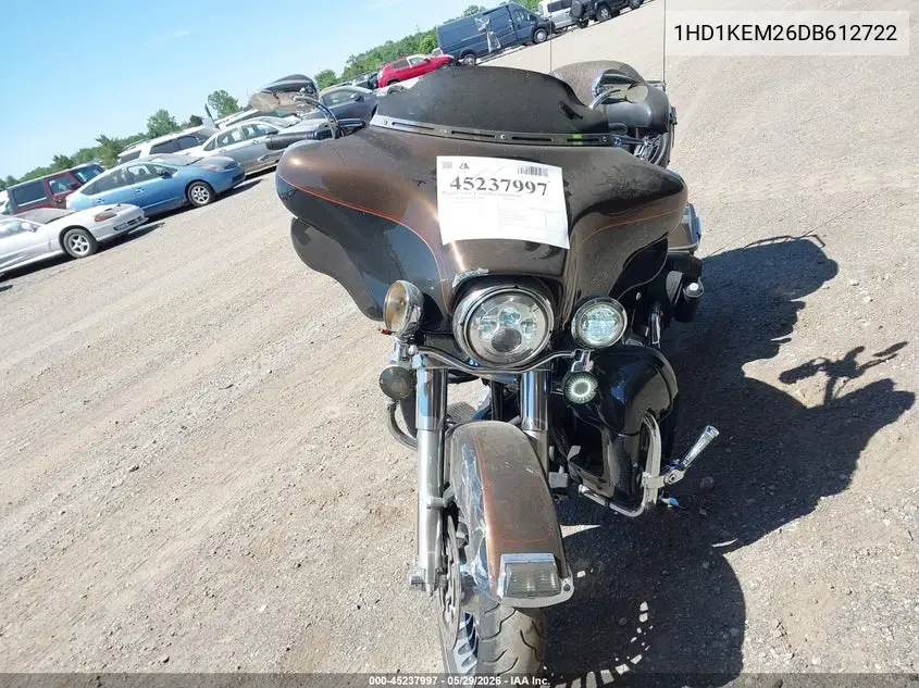 2013 Harley-Davidson Flhtk Electra Glide Ult Ltd/Ann VIN: 1HD1KEM26DB612722 Lot: 45237997