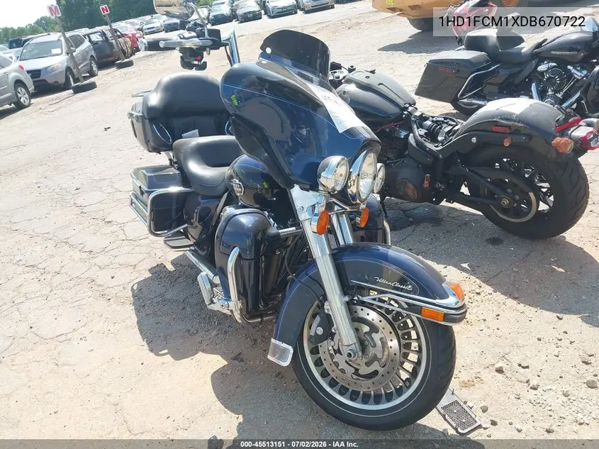 2013 Harley-Davidson Flhtcu Ultra Classic Electra Gld VIN: 1HD1FCM1XDB670722 Lot: 45513151